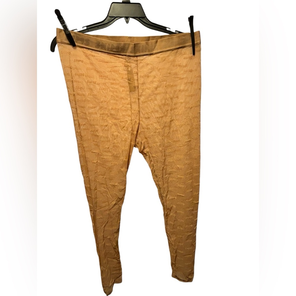 SKIMS AFTER HOURS MESH LEGGINGS OCHRE 4X